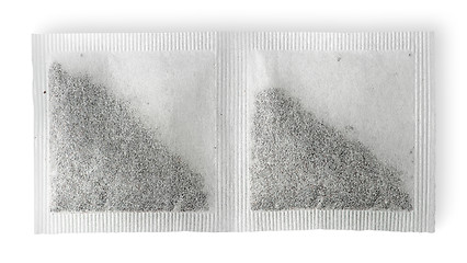 Image showing Dual tea bag horizontally