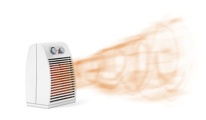 Image showing Fan heater on white