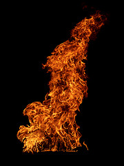 Image showing Fire isolated on black background.