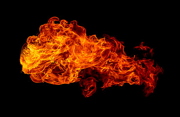 Image showing Fire isolated on black background.