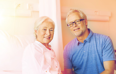 Image showing senior couple meeting at hospital ward