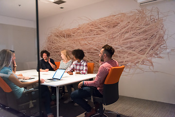 Image showing Multiethnic startup business team on meeting