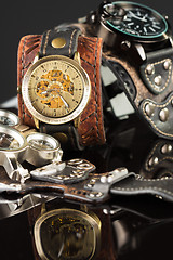 Image showing unusual watches. several alternatives dials