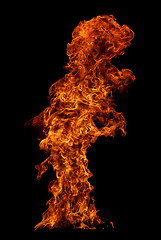 Image showing Fire isolated on black background.