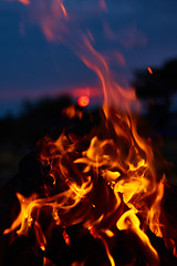 Image showing Fire flames background