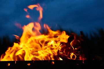 Image showing Fire flames background