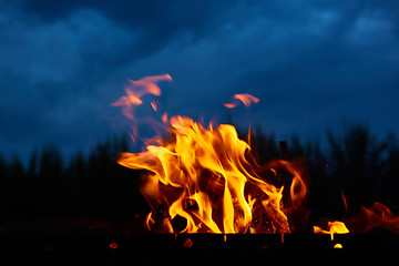 Image showing Fire flames background