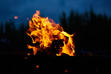 Image showing Fire flames background