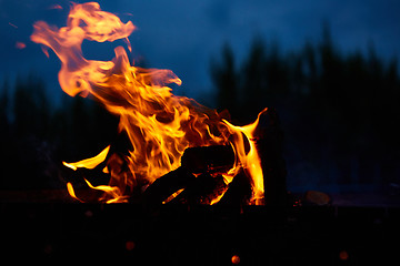 Image showing Fire flames background