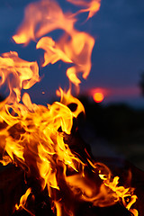 Image showing Fire flames background