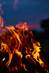 Image showing Fire flames background