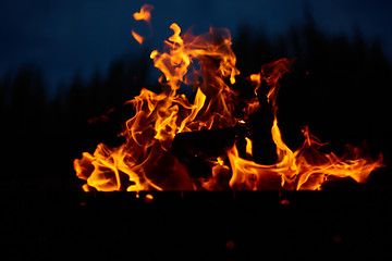 Image showing Fire flames background