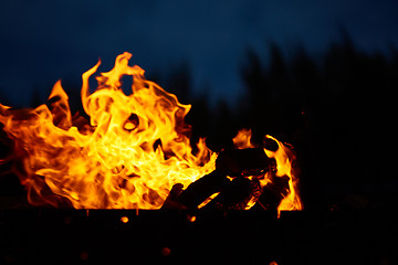 Image showing Fire flames background