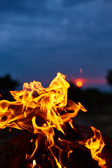 Image showing Fire flames background