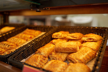 Image showing close up of pies at bakery or grocery store