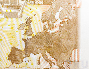 Image showing fifty euro, close-up