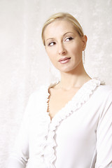 Image showing Woman in white