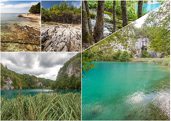 Image showing Plitvice lakes of Croatia - national park in autumn