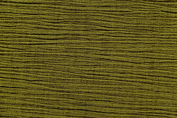 Image showing Olive green crinkled material background texture