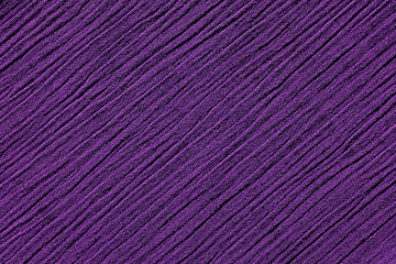 Image showing Dark purple crinkled fabric background texture