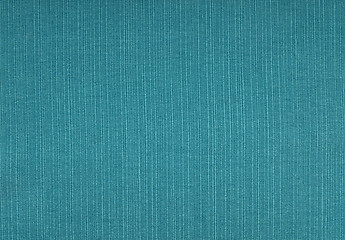 Image showing Turquoise blue coarse woven fabric background 