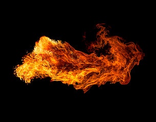 Image showing Fire isolated on black background.