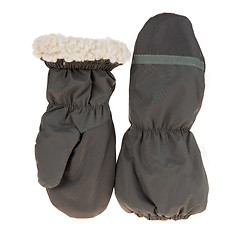 Image showing Children\'s autumn-winter mittens