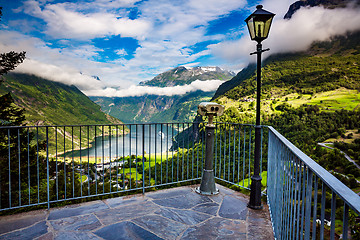 Image showing Geiranger fjord, Norway.