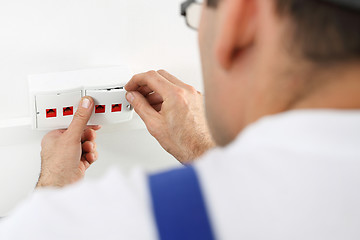 Image showing Installing Internet Installation of the wall socket