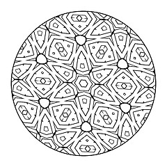 Image showing Mandala Black and White