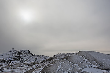 Image showing Foggy winter landscape