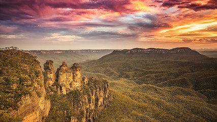 Image showing Tree Sisters Blue Mountains Australia