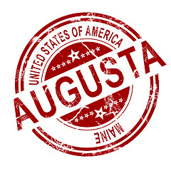 Image showing Augusta Maine stamp with white background