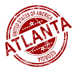 Image showing Atlanta stamp with white background