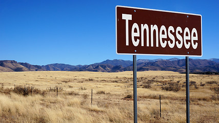 Image showing Tennessee brown road sign