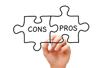 Image showing Pros Cons Jigsaw Puzzle Concept