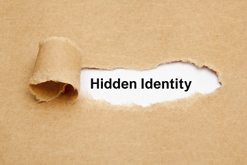 Image showing Hidden Identity Torn Paper Concept