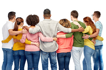 Image showing international group of happy smiling people