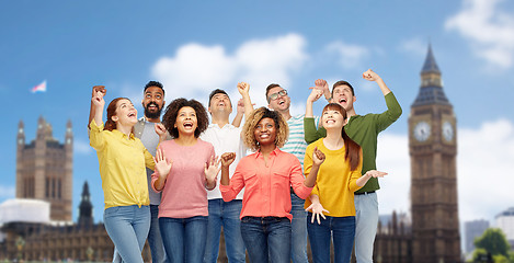 Image showing international group of happy smiling people