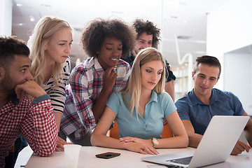 Image showing Multiethnic startup business team on meeting