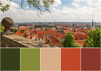 Image showing Aerial view over Old Town, Prague, Czech Republic