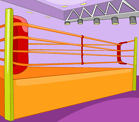 Image showing Cartoon background of boxing ring.