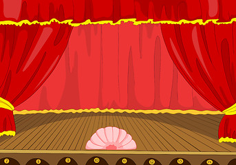 Image showing Cartoon background of theater stage.