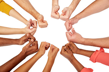 Image showing hands of international people showing thumbs up