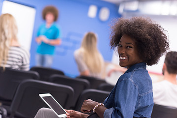 Image showing Portrait informal African American business woman