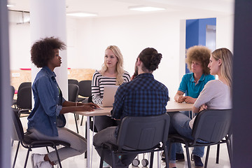 Image showing Multiethnic startup business team on meeting