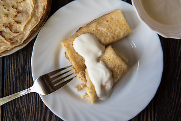 Image showing Fried tasty pancakes