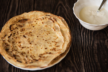 Image showing Fried tasty pancakes