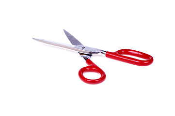 Image showing Scissors with red handle