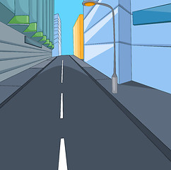 Image showing Cartoon background of modern city.